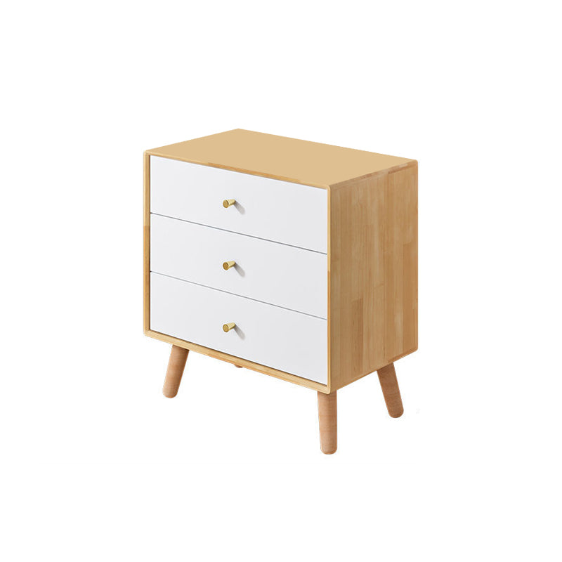 Vertical Wooden Chest Modern Storage Chest with Drawers for Bedroom