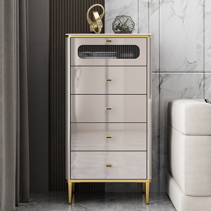 Vertical Slate Chest Modern Storage Chest with Drawers for Bedroom