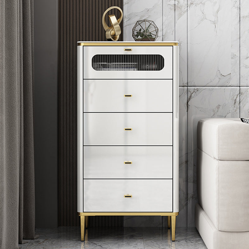 Vertical Slate Chest Modern Storage Chest with Drawers for Bedroom