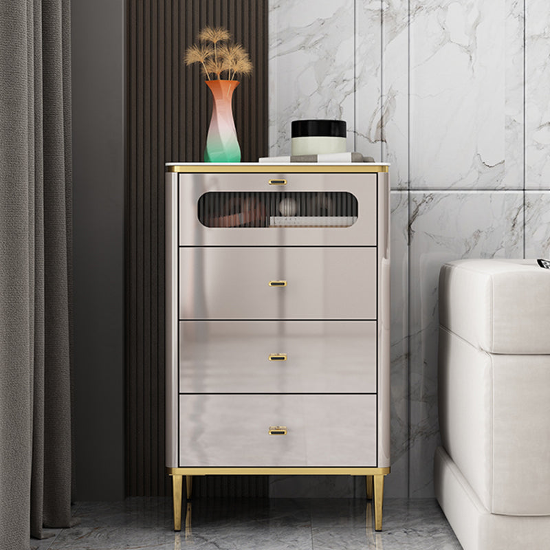 Vertical Slate Chest Modern Storage Chest with Drawers for Bedroom