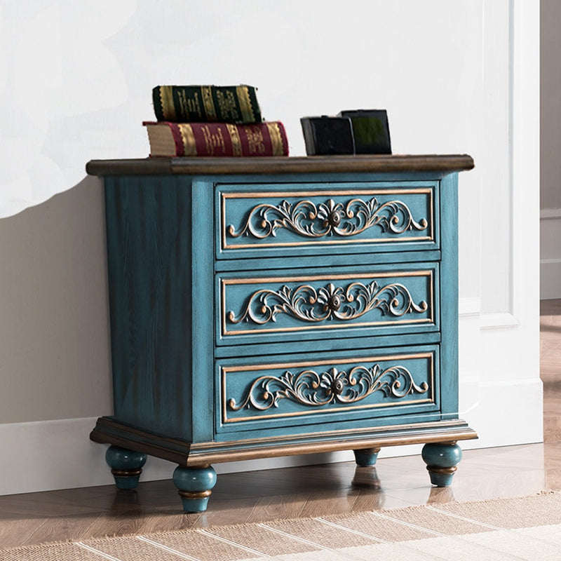 Traditional Vertical Chest Wooden Storage Chest with Drawers for Bedroom