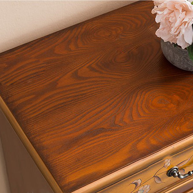 Traditional Vertical Chest Wooden Storage Chest with Drawers for Bedroom