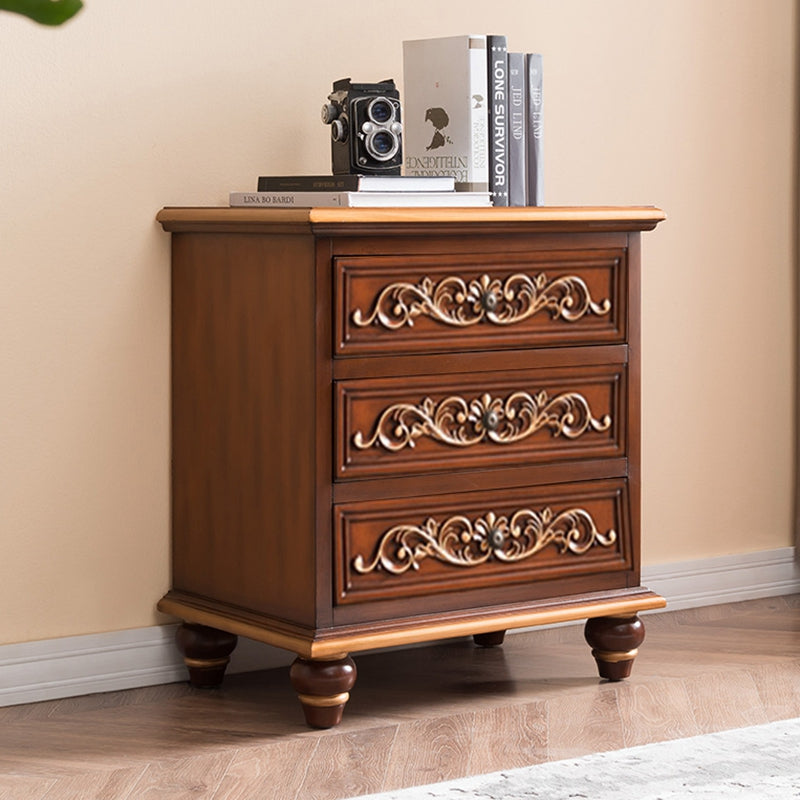 Traditional Vertical Chest Wooden Storage Chest with Drawers for Bedroom