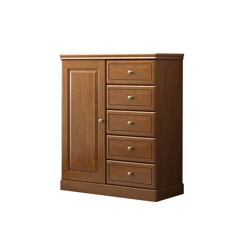 Traditional Vertical Combo Dresser Wooden Storage Chest with 4 / 5 Drawers for Bedroom