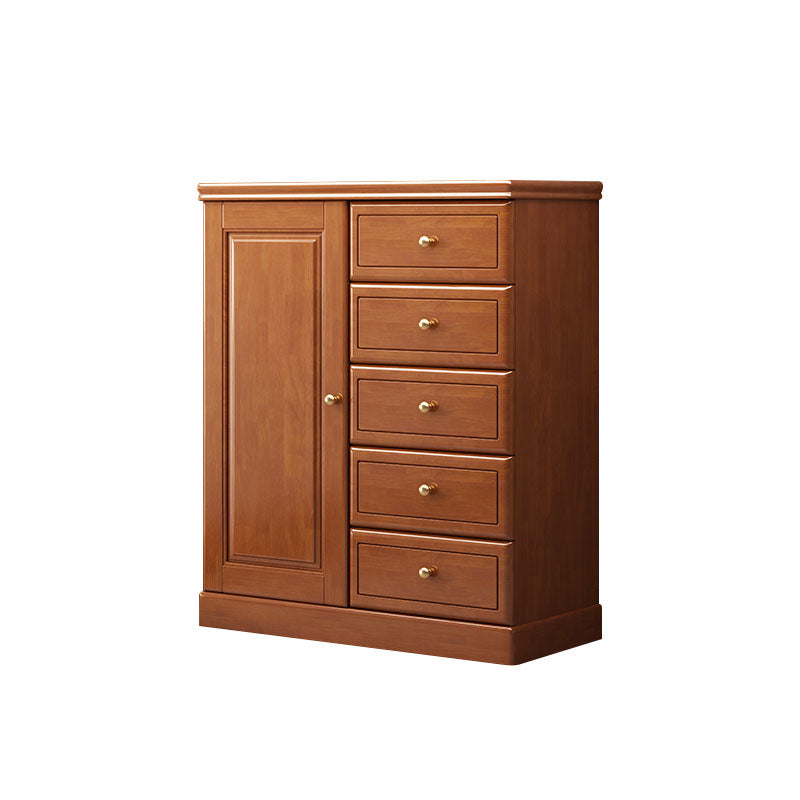 Traditional Vertical Combo Dresser Wooden Storage Chest with 4 / 5 Drawers for Bedroom