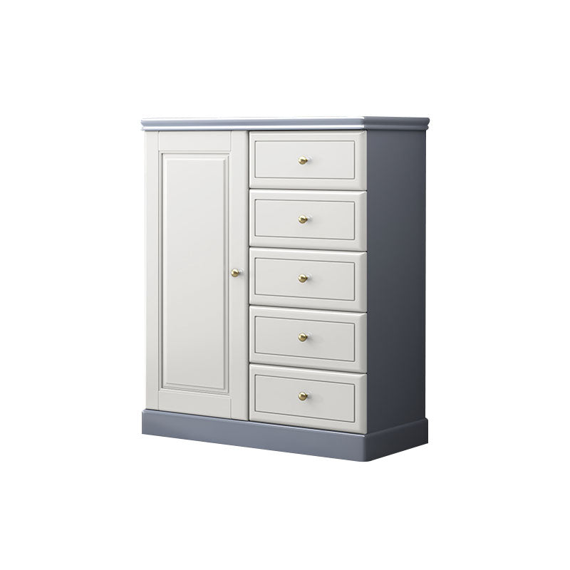 Traditional Vertical Combo Dresser Wooden Storage Chest with 4 / 5 Drawers for Bedroom