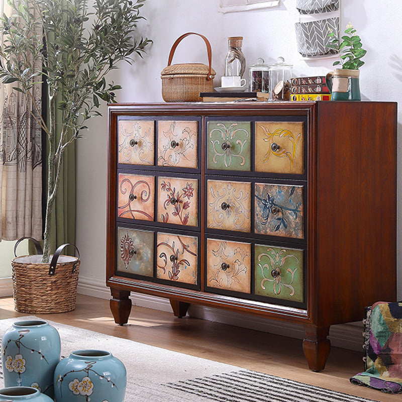 Traditional Dresser Solid Wood Storage Chest with Drawers for Bedroom