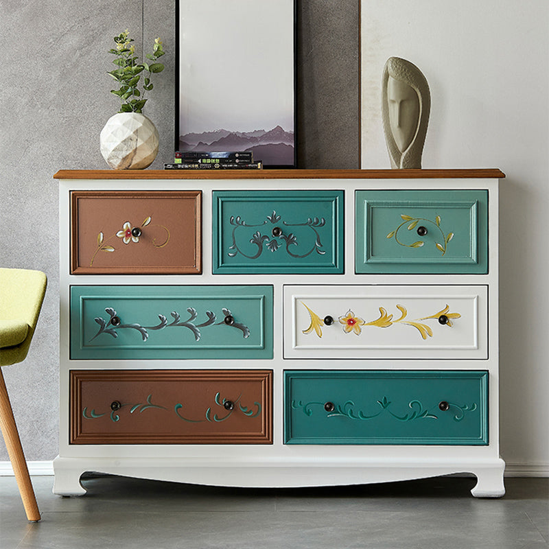 Traditional Style Dresser Bedroom Multi Drawers Solid Wood Storage Chest