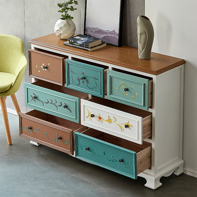 Traditional Style Dresser Bedroom Multi Drawers Solid Wood Storage Chest