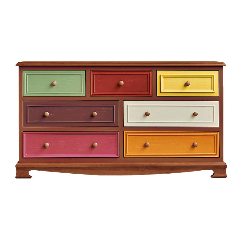 Traditional Style Dresser Bedroom Multi Drawers Solid Wood Storage Chest