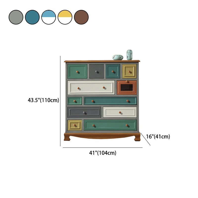 34" / 41" W Wooden Dresser Traditional Style Multi Drawers Storage Chest for Bedroom