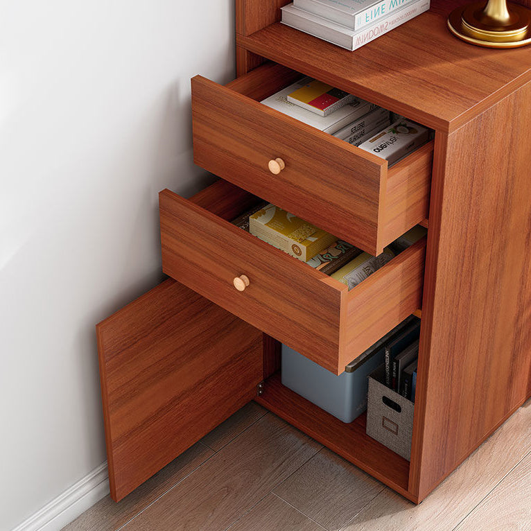 Closed Wooden Bookshelf Modern Home Corner Triangle Bookcase