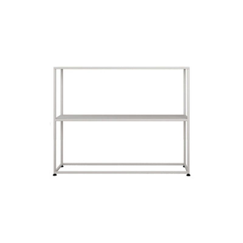 Contemporary Iron Console Table with Storage Shelf and Frame Base