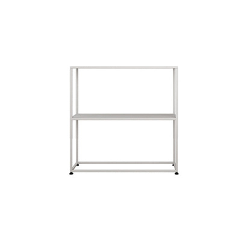 Contemporary Iron Console Table with Storage Shelf and Frame Base