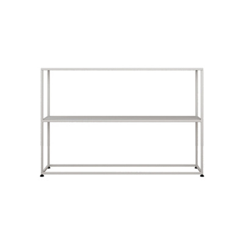 Contemporary Iron Console Table with Storage Shelf and Frame Base