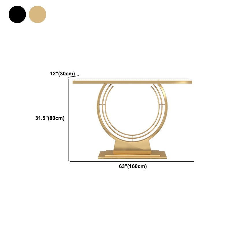 White Console Table Stone 12 inch Wide Contemporary Console Sofa Table