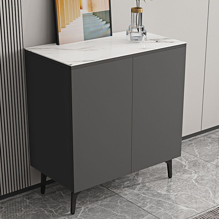 Stone Top Sideboard Contemporary Sideboard with Door and Drawer for Dining Room