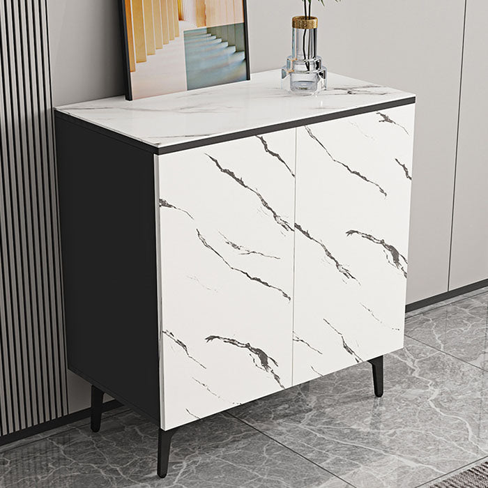 Stone Top Sideboard Contemporary Sideboard with Door and Drawer for Dining Room