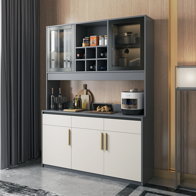 Contemporary Sideboard Engineered Wood Sideboard with Door and Drawer for Kitchen