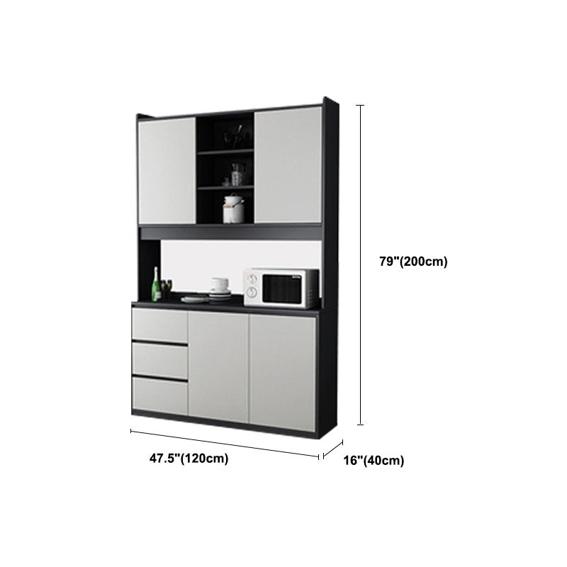 Contemporary Sideboard Engineered Wood Sideboard with Door and Drawer for Kitchen