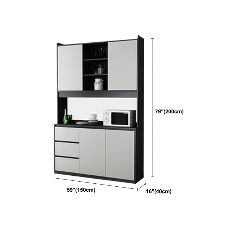 Contemporary Sideboard Engineered Wood Sideboard with Door and Drawer for Kitchen