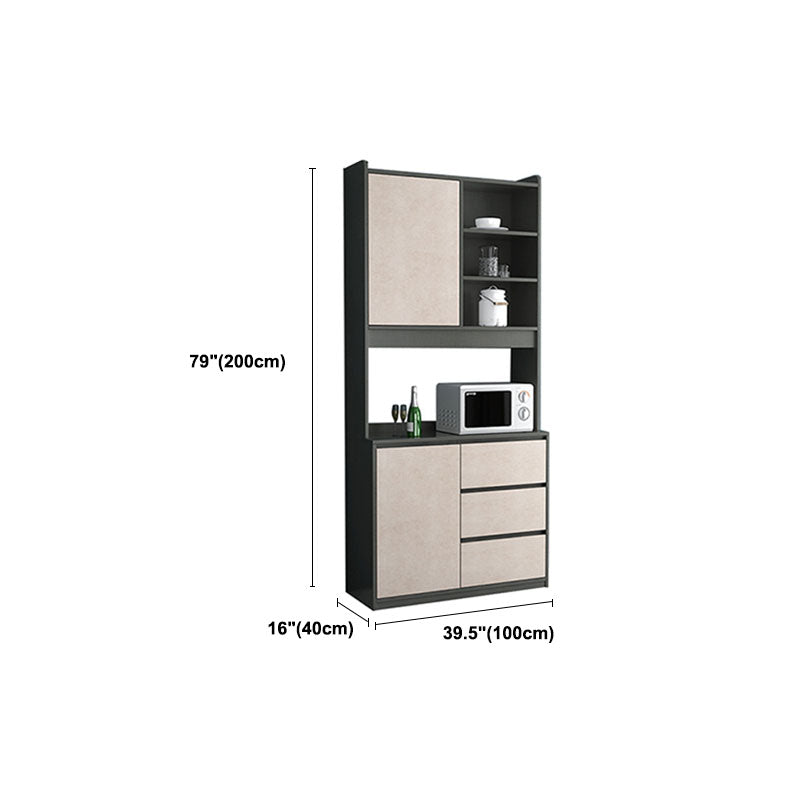 Contemporary Sideboard Engineered Wood Sideboard with Door and Drawer for Kitchen