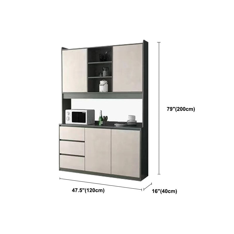 Contemporary Sideboard Engineered Wood Sideboard with Door and Drawer for Kitchen