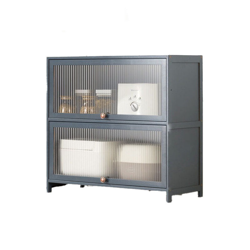 Grey Contemporary Side Board Door Engineered Wood Sideboard for Dining Room