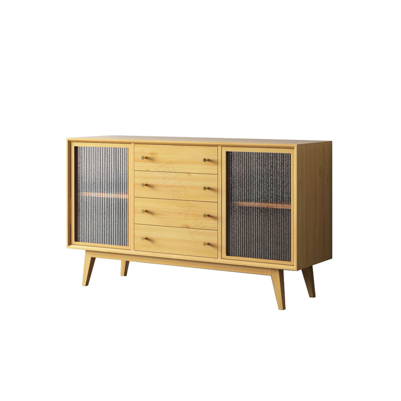 Contemporary Side Board Door and Drawer Solid Wood Sideboard for Dining Room