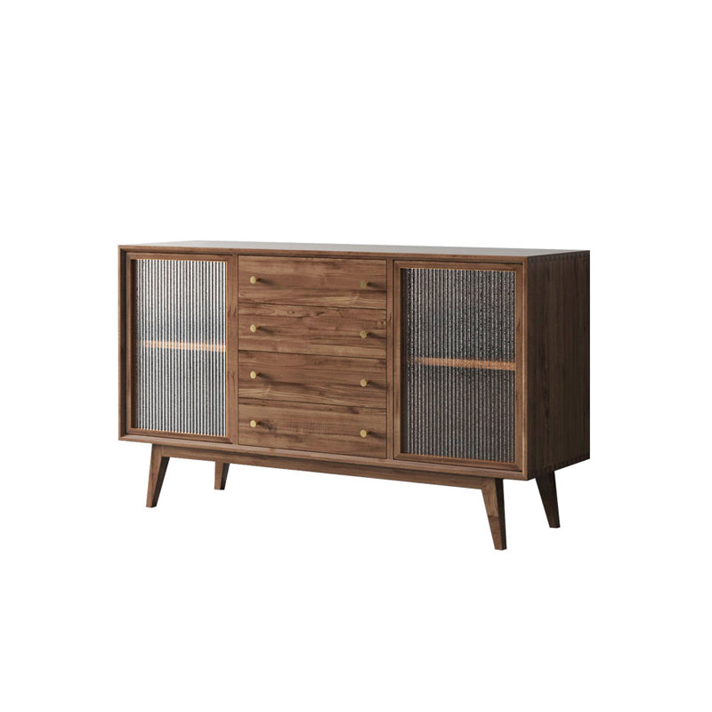 Contemporary Side Board Door and Drawer Solid Wood Sideboard for Dining Room