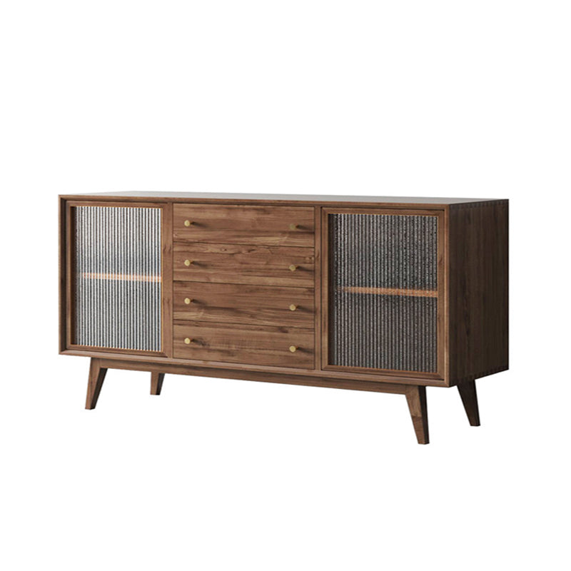 Contemporary Side Board Door and Drawer Solid Wood Sideboard for Dining Room