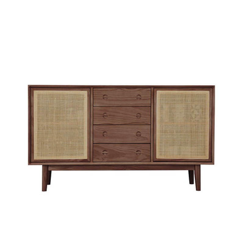 Contemporary Side Board Door and Drawer Solid Wood Sideboard for Dining Room