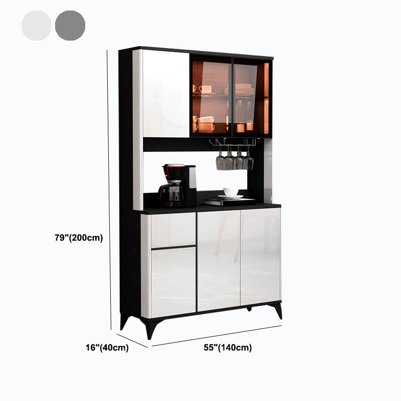 Contemporary Side Board Engineered Wood Sideboard for Kitchen