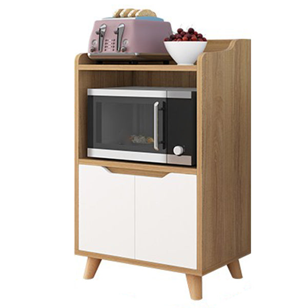 Contemporary Sideboard Wood Open Storage Dining Room Cabinets