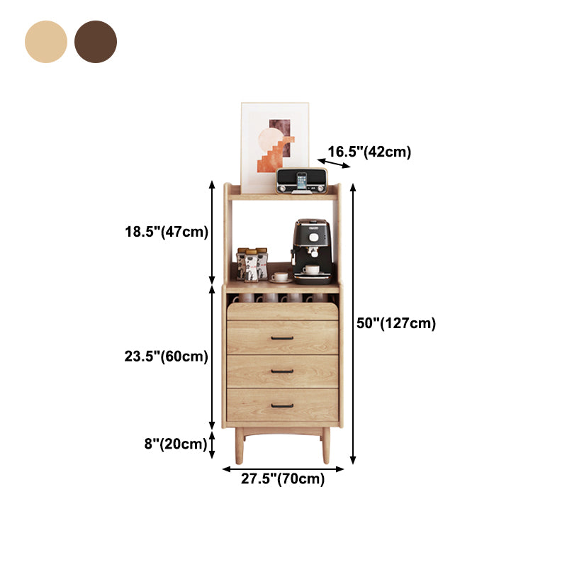 Drawer Buffet Table Wood Simple Style Kitchen Table for Dining Room