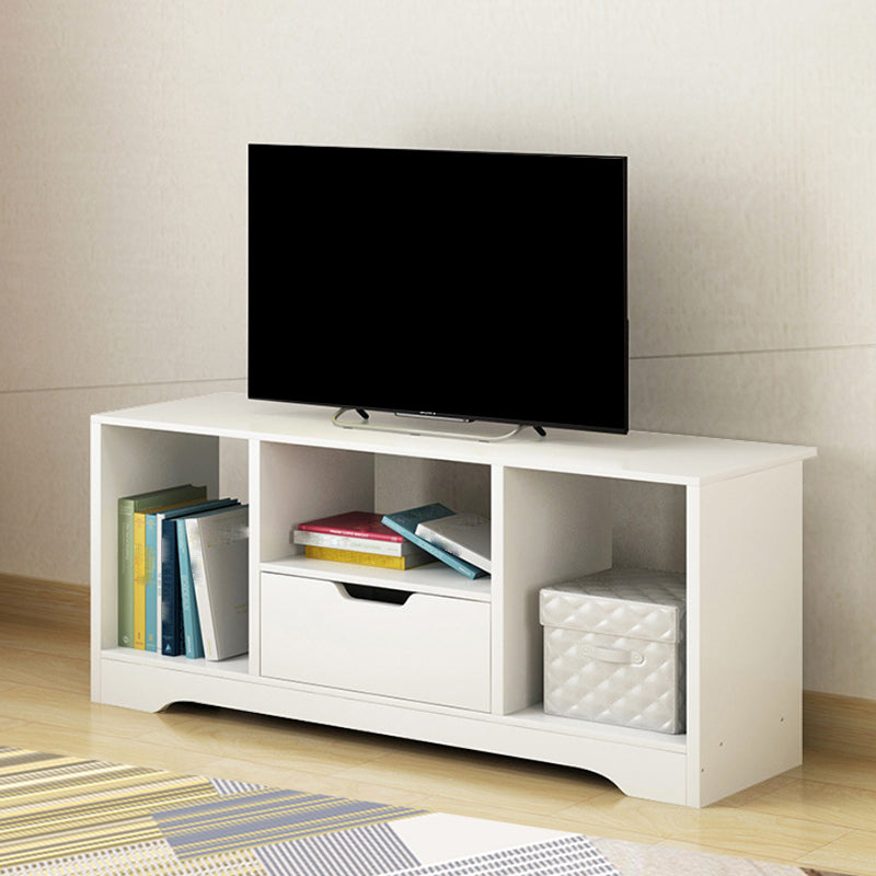 Scandinavian Style TV Stand Wood Open Storage Stand Console with Shelf