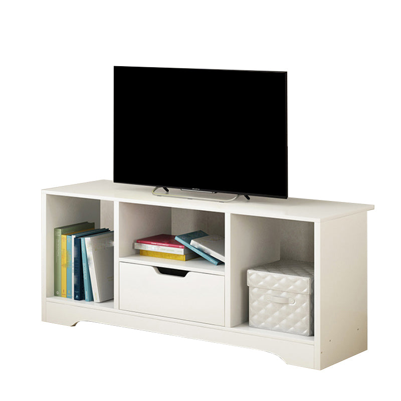 Scandinavian Style TV Stand Wood Open Storage Stand Console with Shelf