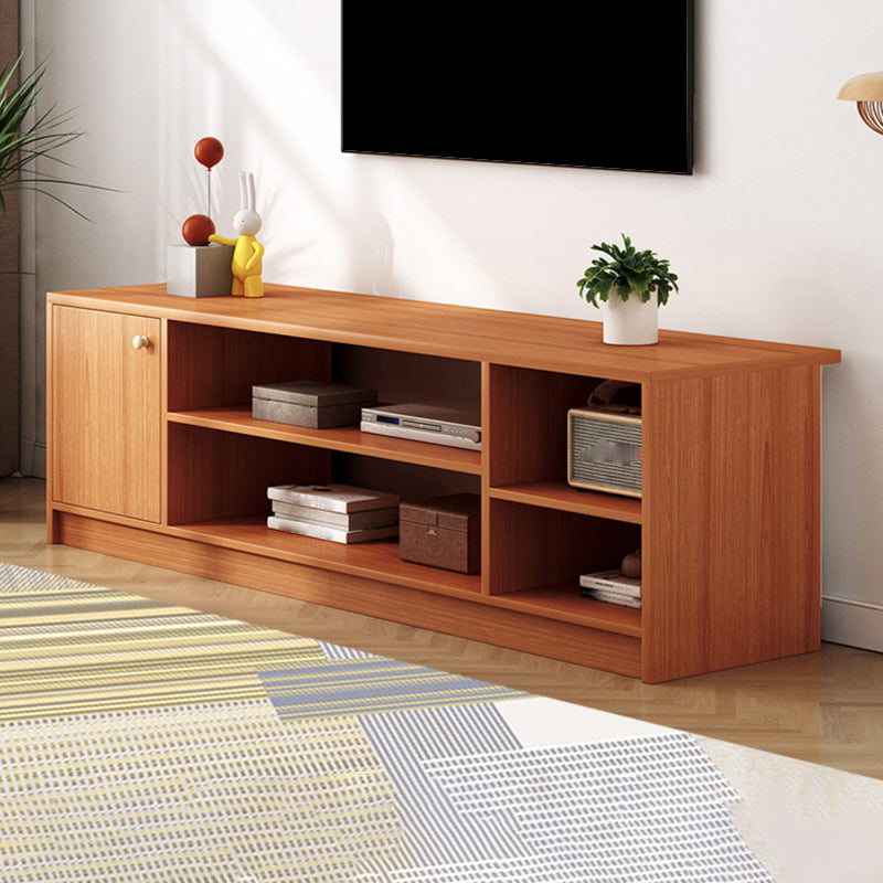 Scandinavian Style TV Stand Wood Open Storage Stand Console with Shelf