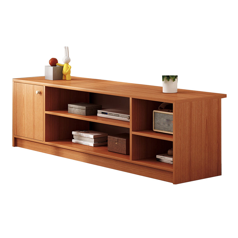 Scandinavian Style TV Stand Wood Open Storage Stand Console with Shelf