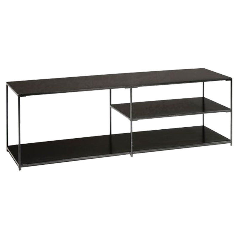 Industrial Metal TV Media Stand Open Shelving TV Stand Console