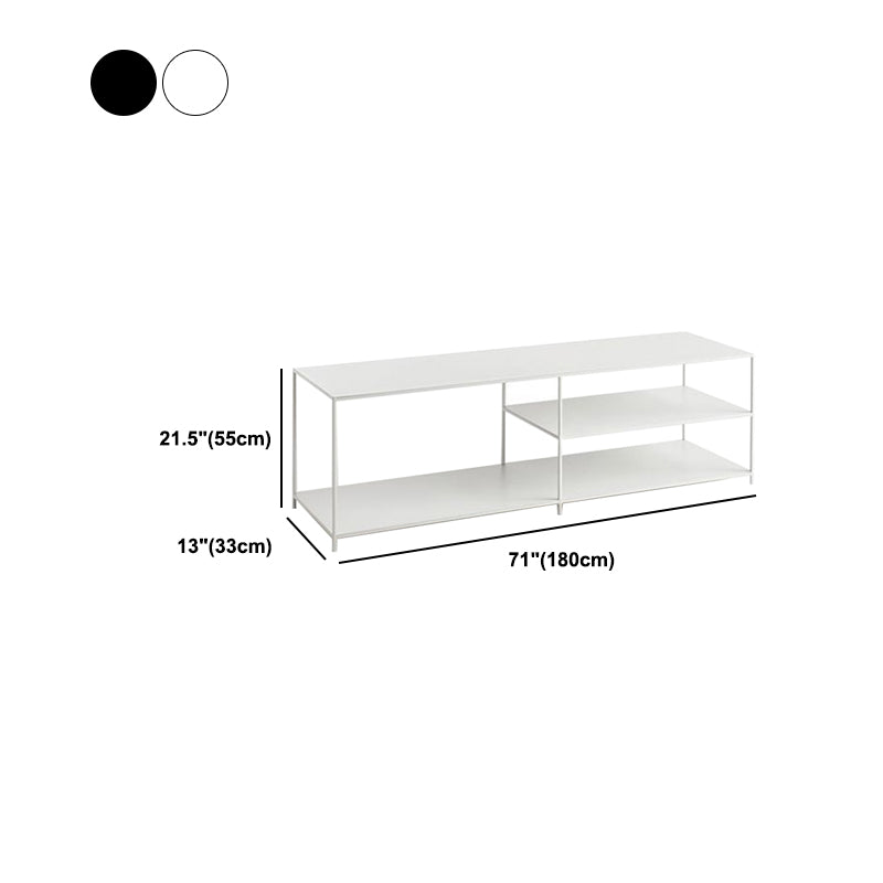 Industrial Metal TV Media Stand Open Shelving TV Stand Console