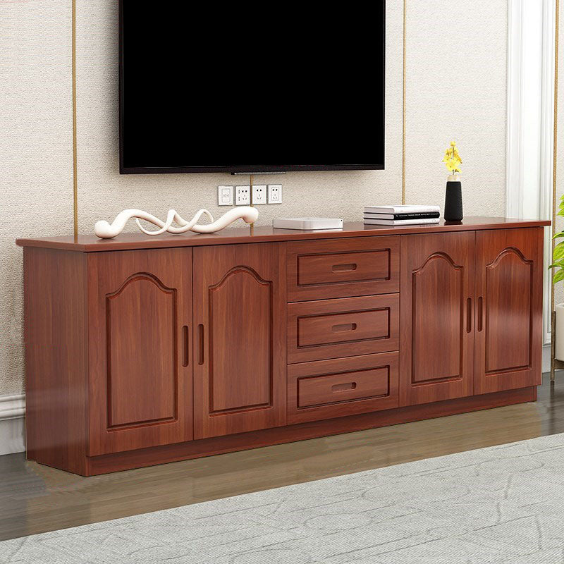 Wooden Enclosed Storage TV Stand Modern TV Cabinet with Storage