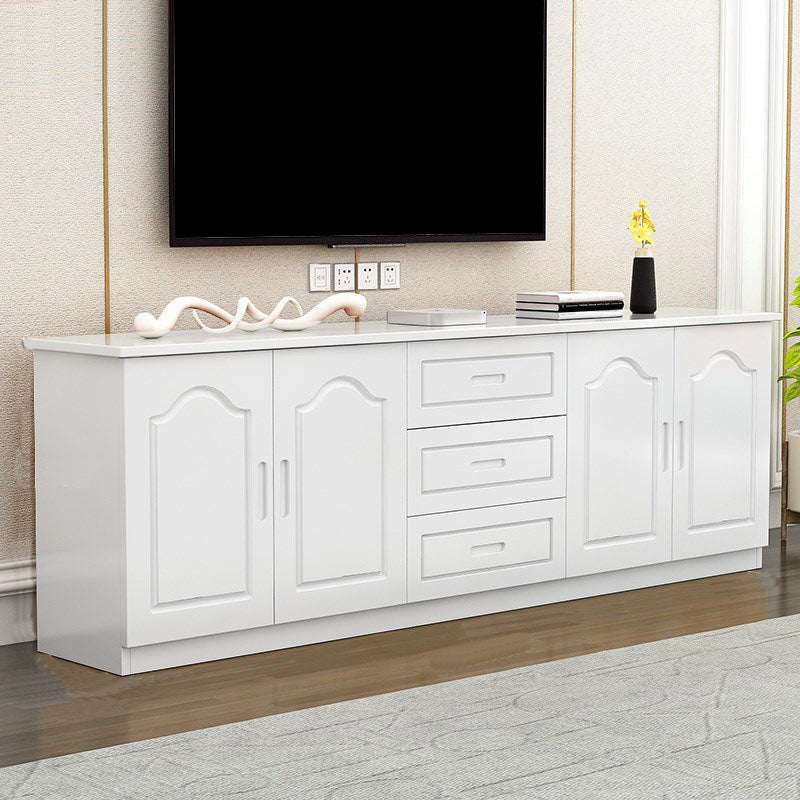 Wooden Enclosed Storage TV Stand Modern TV Cabinet with Storage