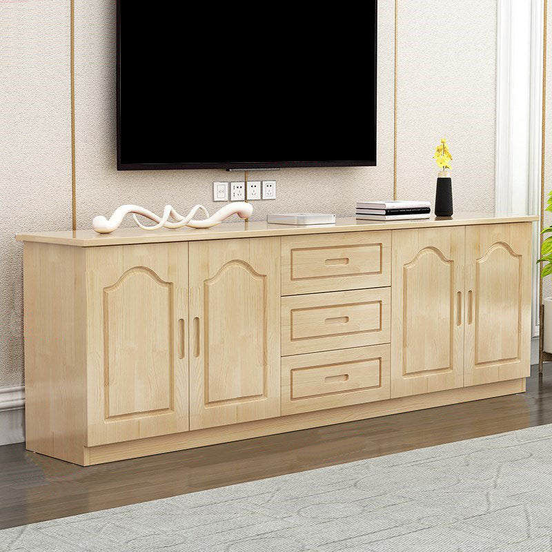 Wooden Enclosed Storage TV Stand Modern TV Cabinet with Storage