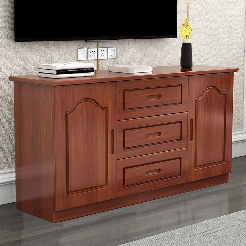 Wooden Enclosed Storage TV Stand Modern TV Cabinet with Storage