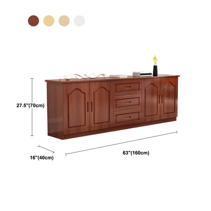 Wooden Enclosed Storage TV Stand Modern TV Cabinet with Storage