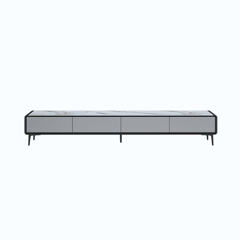 15.75"H TV Stand Contemporary Style Enclosed Storage TV Console with Drawers