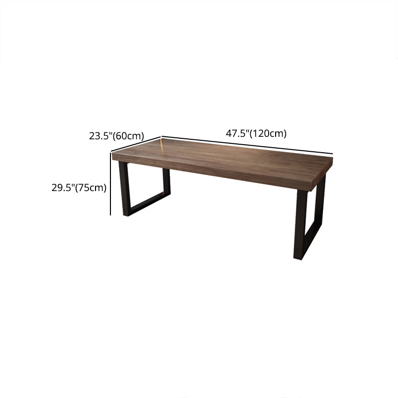 Industrial Rectangular Writing Desk Solid Wood Sled Office Desk