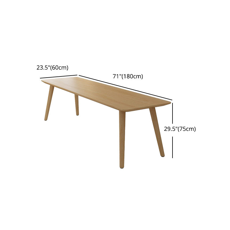 Modern Rectangular Writing Desk Solid Wood Office Desk with 4 Legs