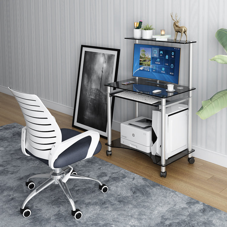 Modern Style Glass Office Desk Rectangle Computer Desk for Home